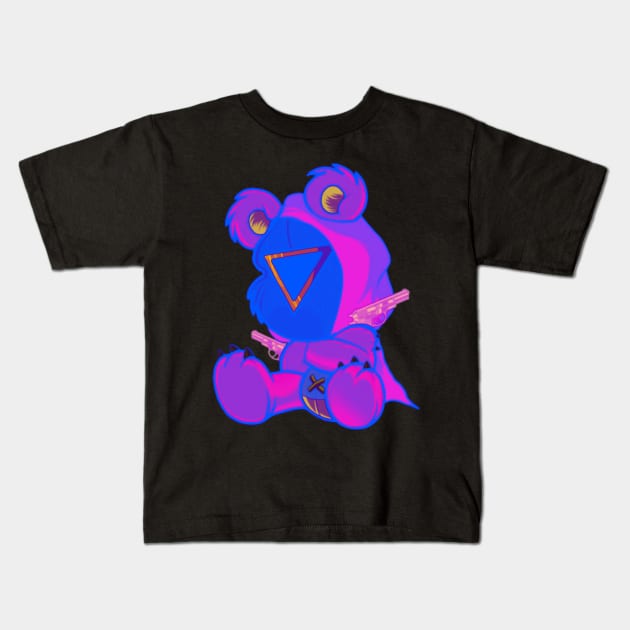 Squid Teddy (Glow) Kids T-Shirt by CazzyShop